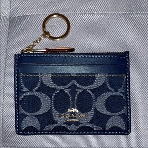 Coach Denim Mini Skinny Id Case NWT